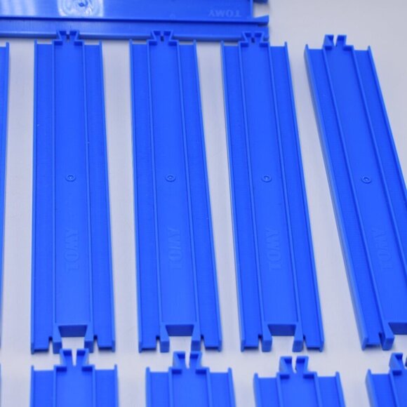 2001 Tony Plarail Thomas & Friends 15 x Blue Straight Plastic Tracks Vintage - Picture 4 of 9